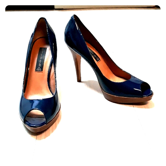 Steven By Steve Madden Shoes - Steve Madden open peep toe leather heels pump